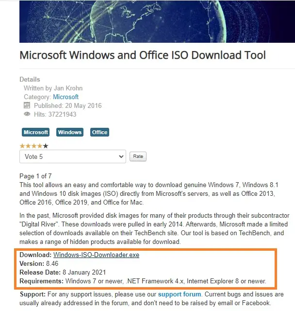 ссылка для microsoft windows and office iso download tool